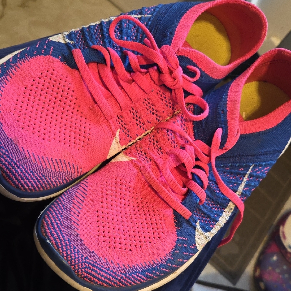 Nike Vibrant Pink and Blue Athletic Shoes